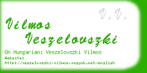 vilmos veszelovszki business card